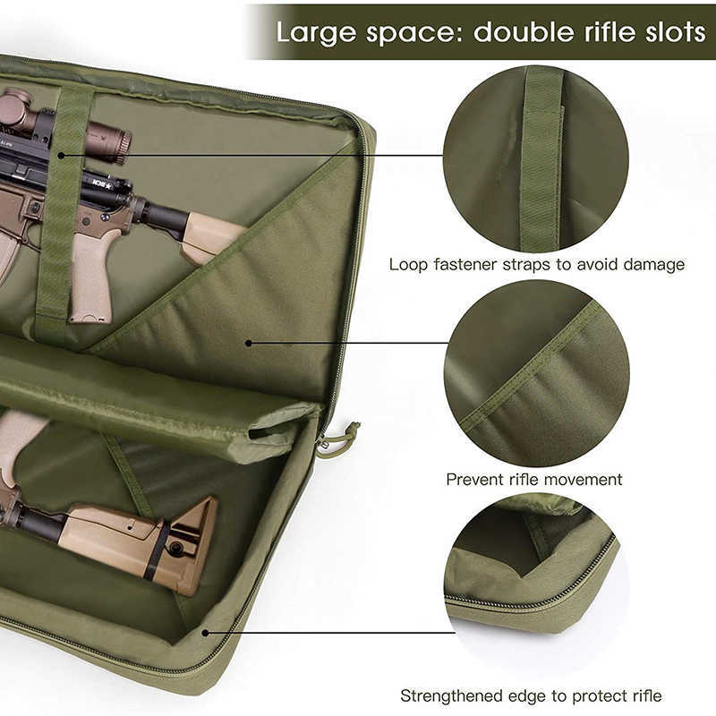 Multi-function Bags 90cm Outdoor Sports Tactical EDC Military Molle Airsoft Rifle Double Long Gun Backpack Hiking Field Camp Hunting Storage BagHKD230627