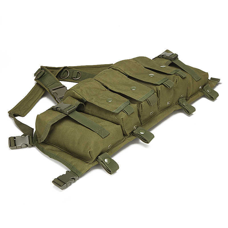 Multifunktionstaschen Multifunktions-AK-Weste US-Fan Cs Feldkampf Jagdausrüstung Weste Tasche Brust Rig Outdoor Weste Taktische TascheHKD230627