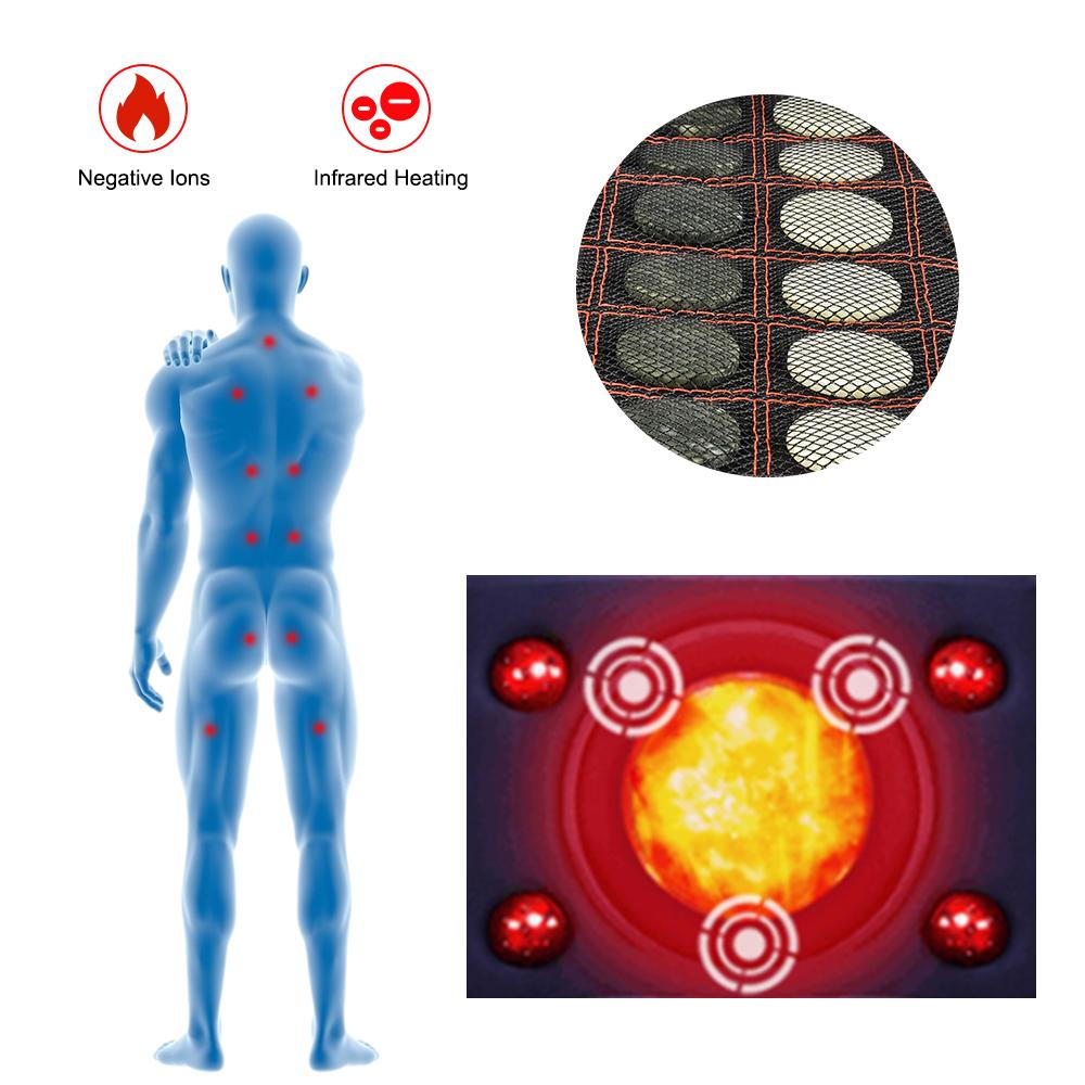 Dispositivo tappetino tormalina Massaggio naturale Massaggio ACUPRESSURA TERATTO ELETTRICA Terapia del sedile del sedile Sollievo dal dolore il muscolo della gamba posteriore