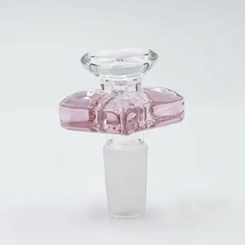 Smoking Pink Glass Portable LOVE Style Replaceable 14MM 18MM Male Joint Interface Bong Waterpipe Handpipe Bowl Herb Tobacco Bubbler Oil Rigs Container DHL