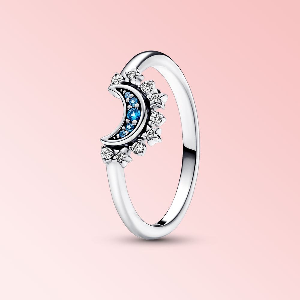 Bague pour femme en argent sterling 925 avec une vague étincelante avec une seule rangée d'anneaux adaptée à l'original Pandora, un cadeau spécial pour les femmes