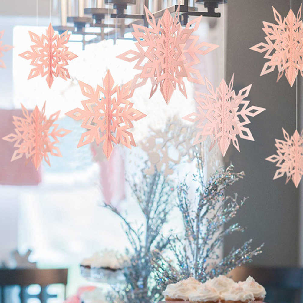 Flocon de neige créatif décoration pendentifs décorations de noël flocon de neige charme magasin fenêtre plafond scène Arrangement maison Decro
