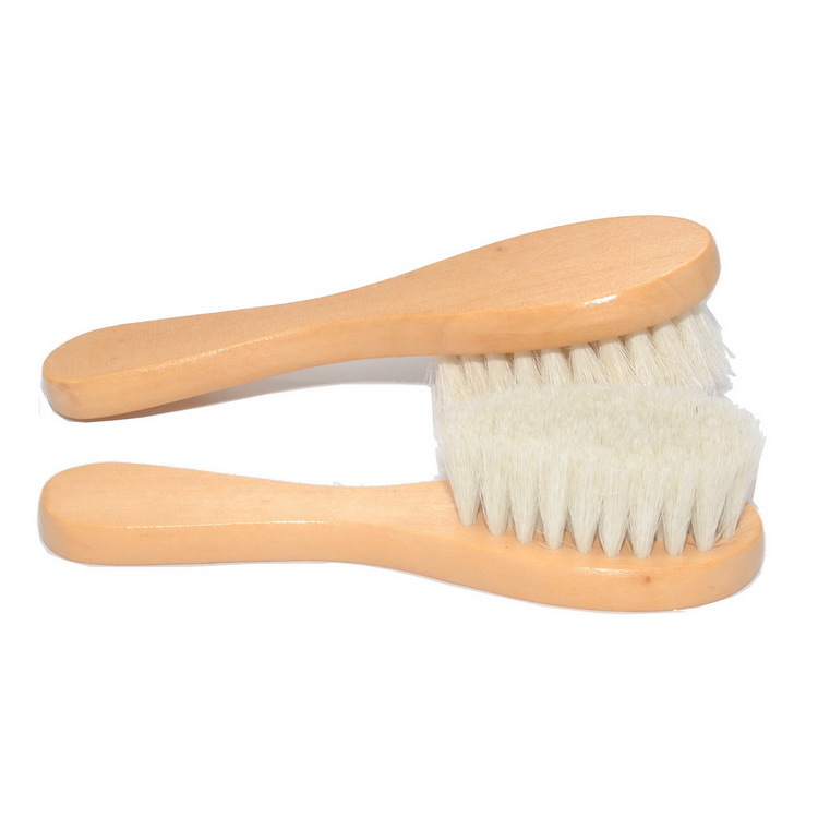 Cepillo de pelo de bebé Peine infantil Niñas Niños Masajeador Cepillo de pelo puro Cepillos de baño de madera Plástico Lana natural Depuradores de cabeza dh002