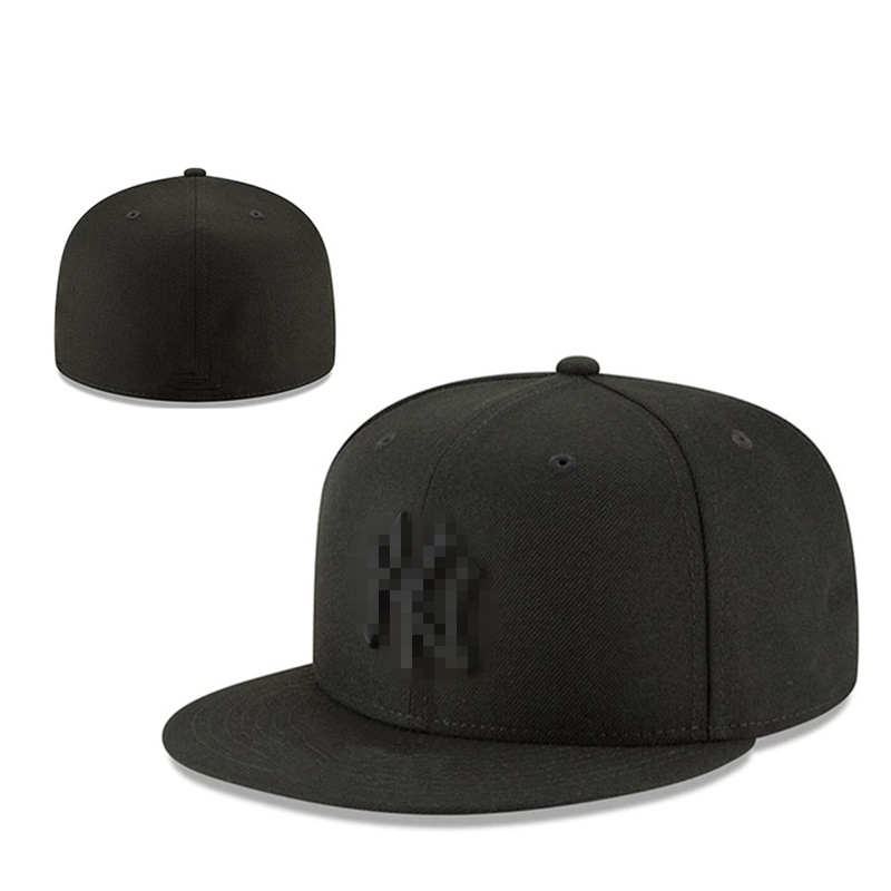 Monterade hattar Justerbar Baskall Caps All Team Logo Hip Hop Vuxen Flat Peak Designer Hattar för män Kvinnor Fullt stängda mössor Flex Cap Size 7-8