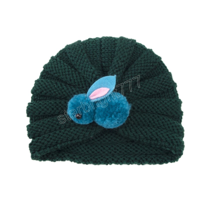 Mode infantile chaud tricot laine casquettes mignon dessin animé lapin enfant en bas âge chapeaux nouveau-né chapeaux cheveux accessoires cadeau de noël