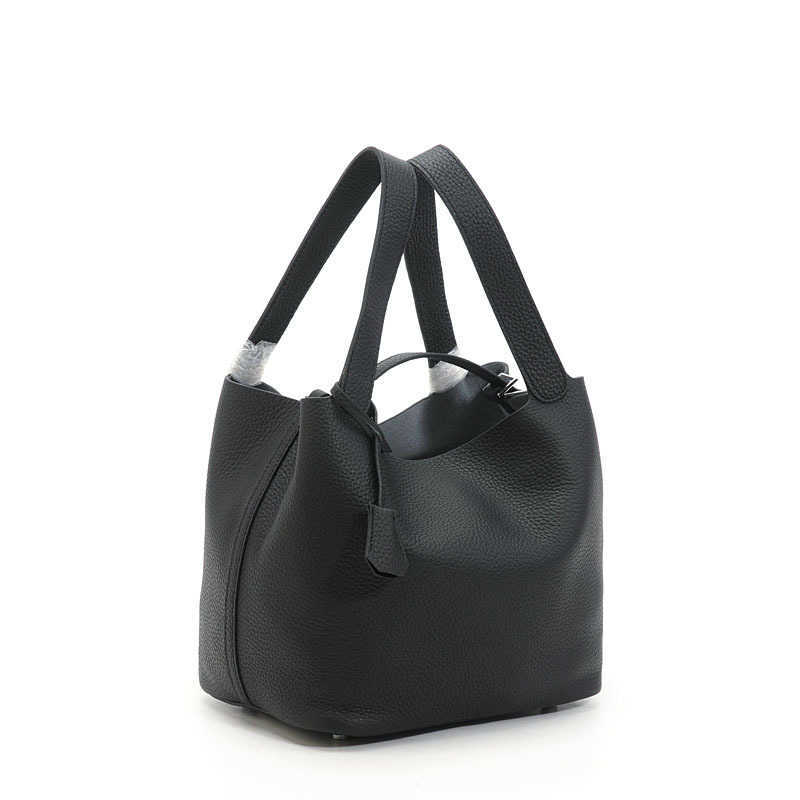 Factory Outlet Wholesale party Tote bags for sale 2024 new women's bag lychee grain top layer cow leather bucket cabbage blue portable small fashion women tide