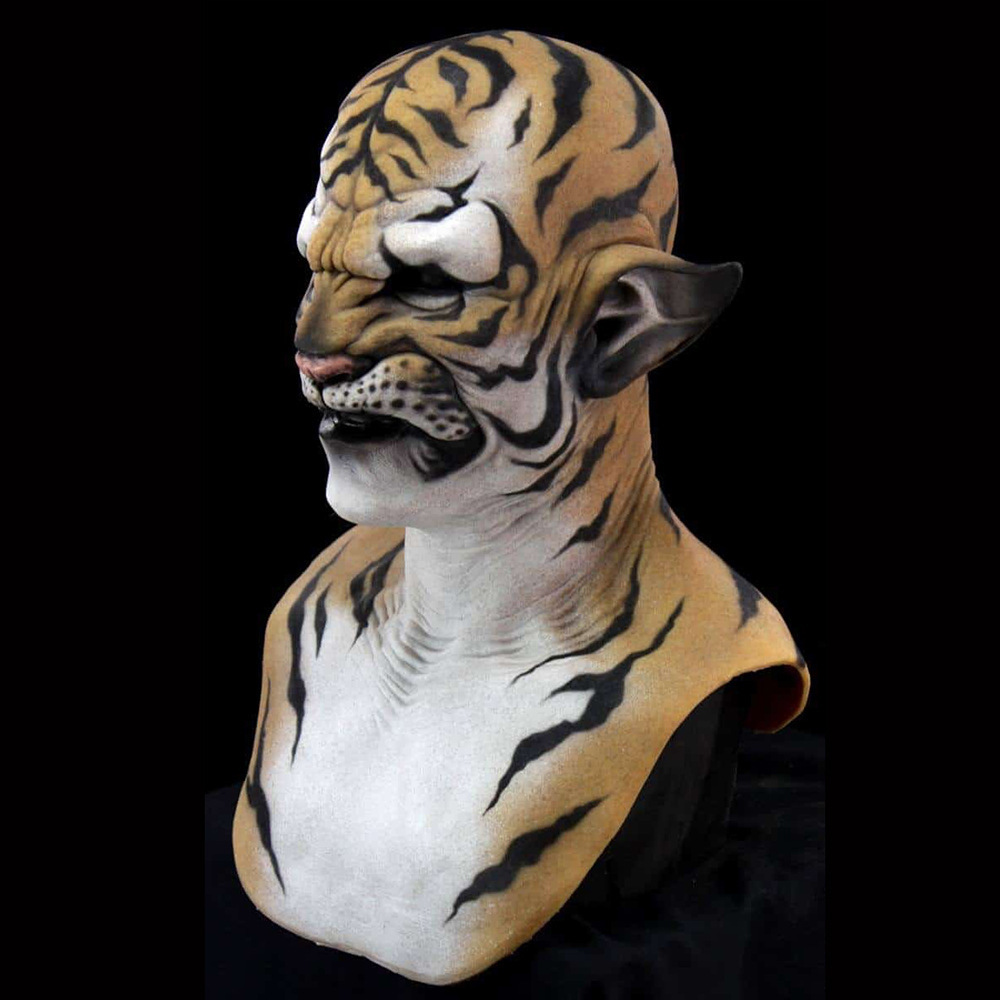 Maski imprezowe Straszne Tiger Animal Mask Halloween Carnival Night Club maskarada maski na nakrycia głowy