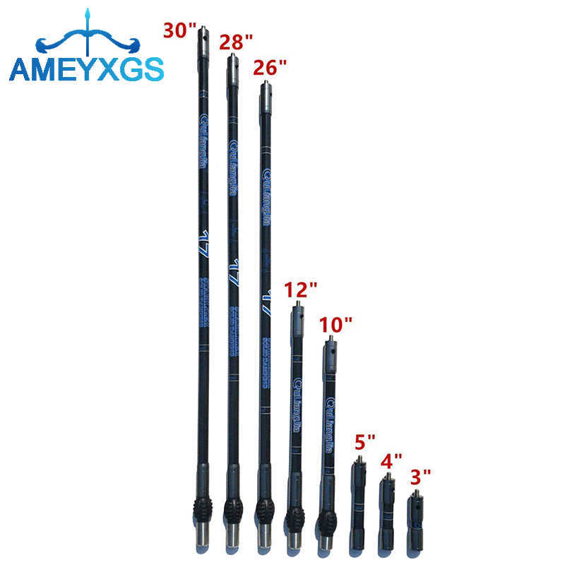 Bow Arrow PC Archery Carbon Stabilizer Bar Balance Rod Side Extender Bar spjäll Båge och pilar för bågskytte Skytte Hunt AccessoriesHKD230626