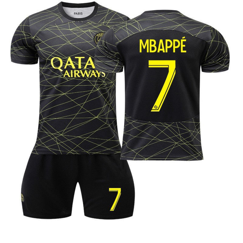 Conjunto de roupas de futebol de secagem rápida respirável Camisa de treinamento infantil Masculino Juventude Competição Equipe Fato de futebol da Copa do Mundo de Clubes Fato de futebol impresso