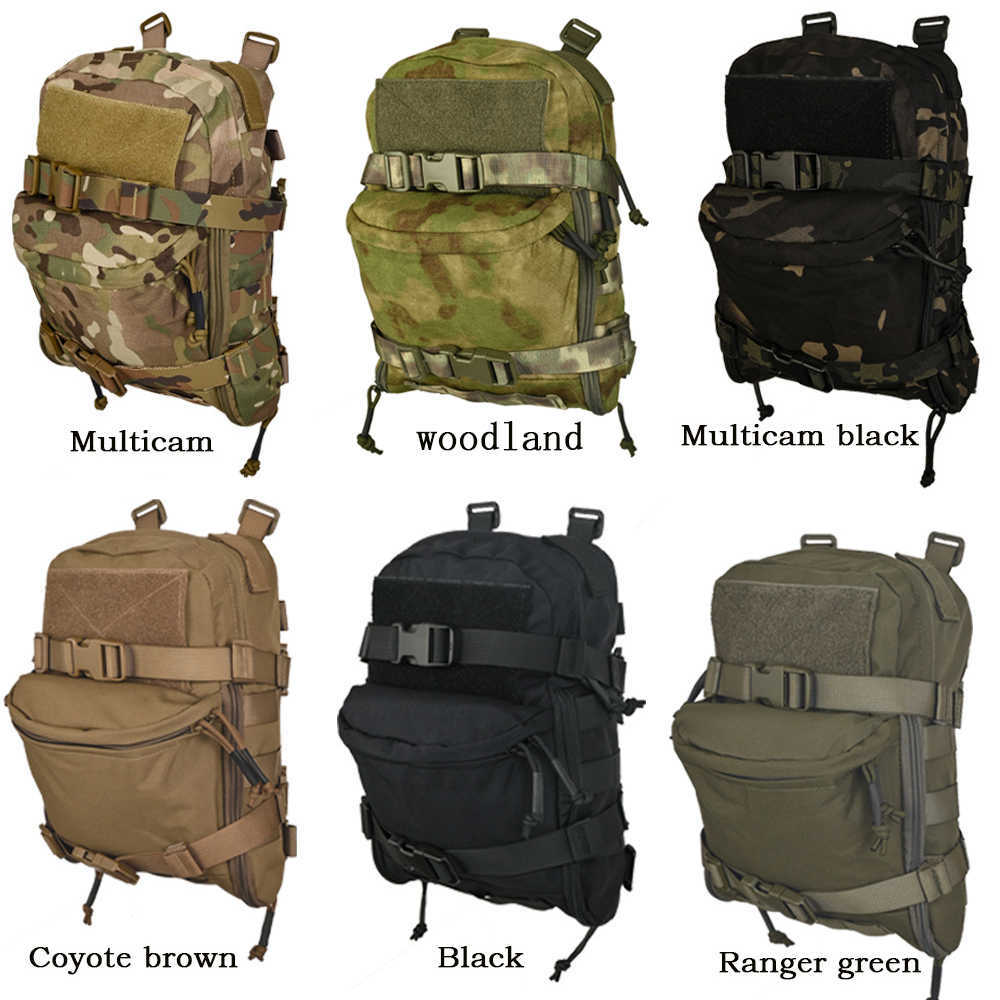 Multi-function Bags Mini Hydration Bag Tactical Backpack Water Bladder Carrier MOLLE YKK Zipper Pouch Military Hunting Bag 500D Nylon Outdoor SportsHKD230627