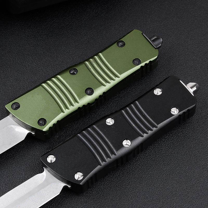 Ny Mini Combat Dragon UT121 UT85 UT88 Automatisk fickkniv EXOCET TANTO D2 Självförsvarsjakt Italien Style Survival Rescue Auto Folding Knives 3400 9000