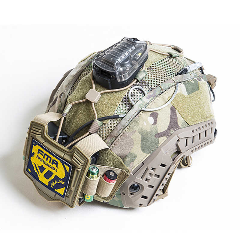 Taktische Helme FMA Taktische Maritime Helmabdeckung, multifunktionaler Batteriehalter, ausgewogene Beuteltasche, BK/DE/MCHKD230628