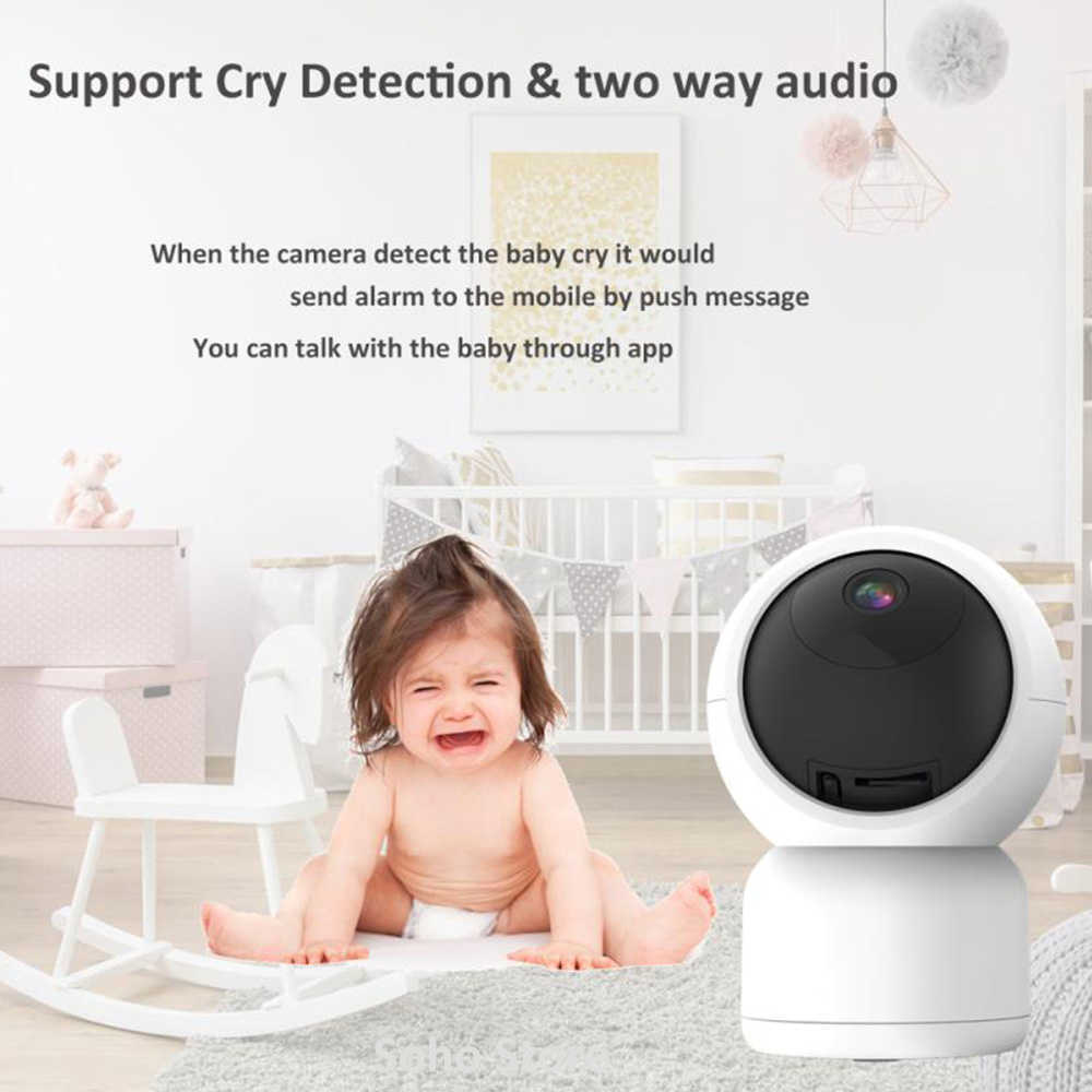 Tuya 1080P WiFi Infrarood Babyfoon FHD IR Nanny Monitoring Camera met Temperatuur Alert Slaapliedje Geluid Detect Auto Tracking L230619