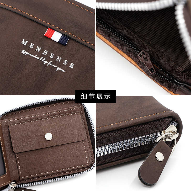Luxury Brand Mini designer Wallet Menbense New Men's Wallet Large Capacity Zipper Bag Zero Frosted Short Chain Money lady wallets wholesale