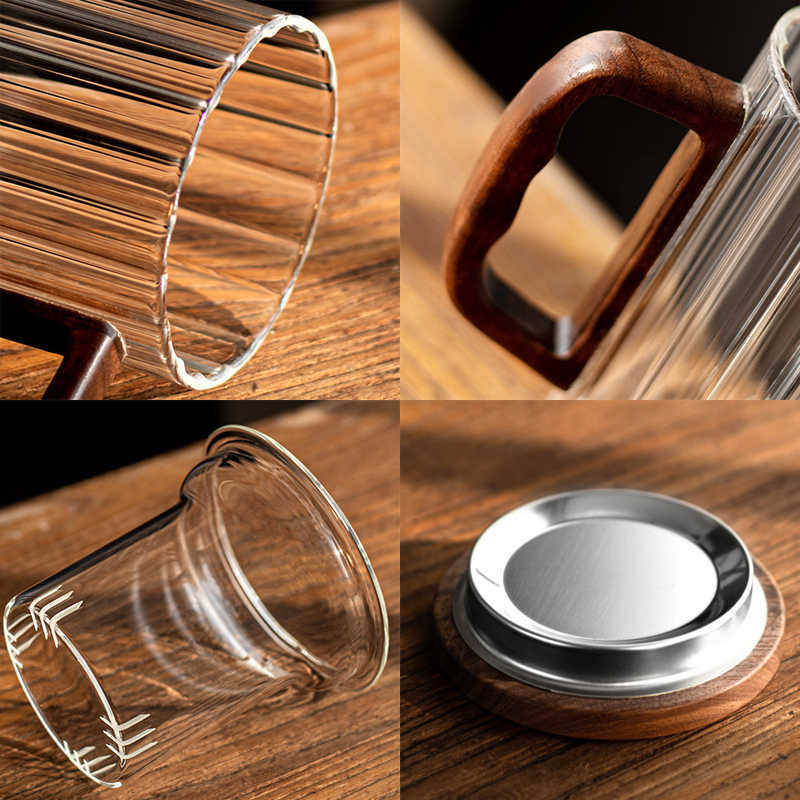 Holaroom Creative Tea Infuser Vetro Latte Bevande Tazza d'acqua Tazza da caffè con filtro in vetro Tazza da tè in vetro borosilicato durevole L230620