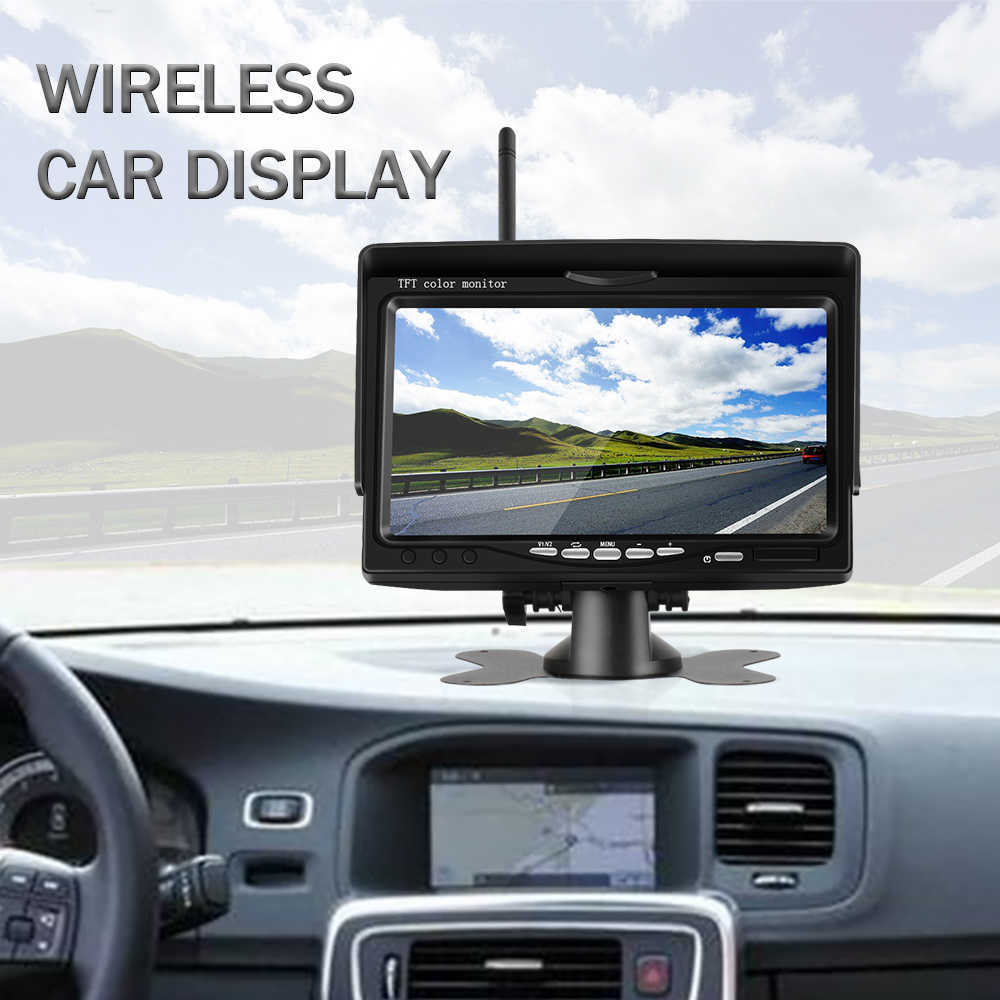 s 7 Zoll Wireless Auto Monitor 12-24V Parkplatz Reaverse Backup Kamera System TFT LCD Bildschirm IR Nacht vision Wifi Rückansicht Kamera L230619