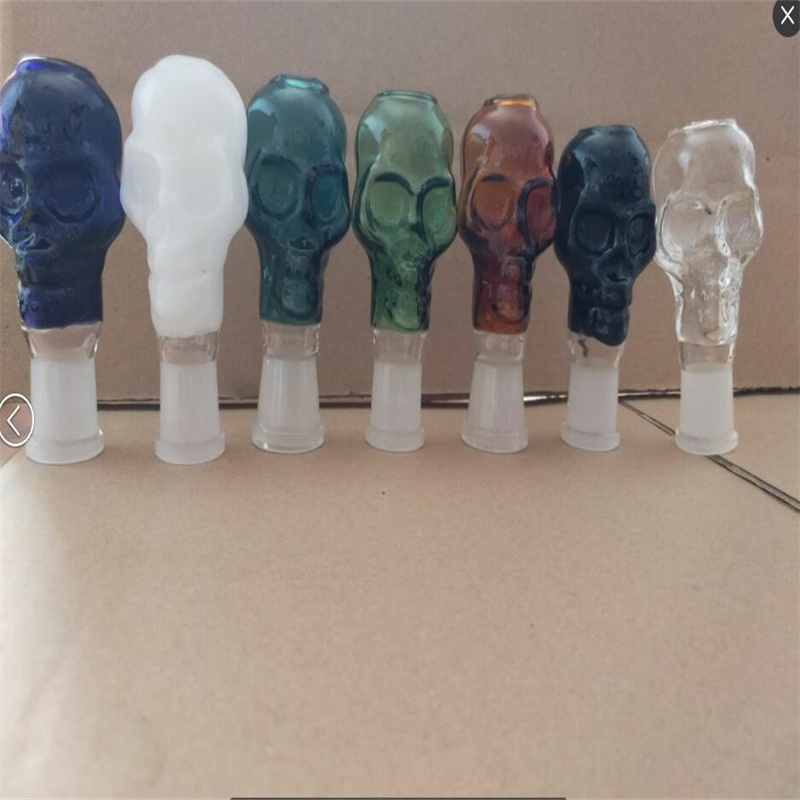 Glass Smoking Pipes Manufacture Hand-blown hookah Bongs Colorful skull bubble head