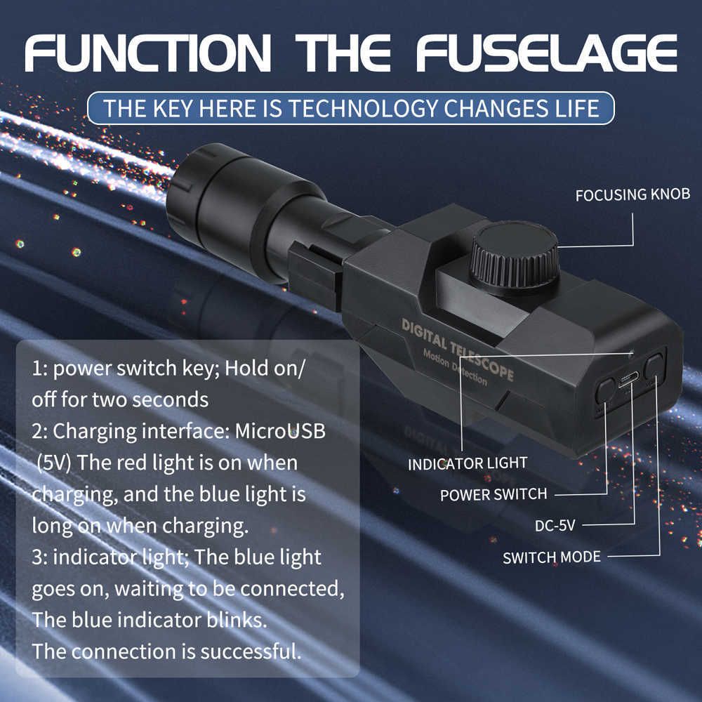 Telescope Binoculars WiFi Digital Tescope 70x Large Aperture Mål NS 2MP Foton Videor Mobi-Detective Crosshairs Positionering Tescope HKD230627