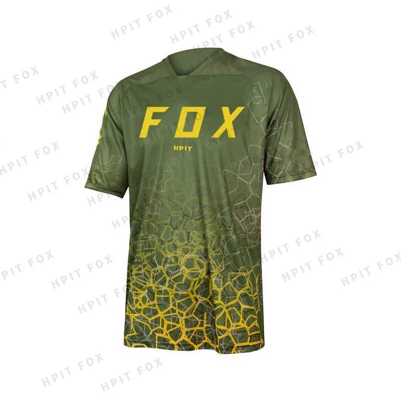 Herren T-Shirts 2022 Motocross Mountain Enduro Fahrradbekleidung Fahrrad Moto Downhill T-Shirt Hpit Fox Damen Herren Radtrikot MTB Shirts BMX J56