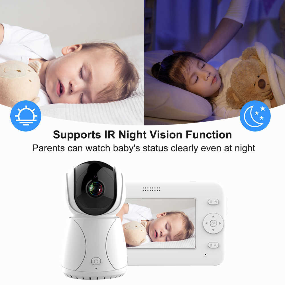 4.3 Inch Wireless Baby Monitor for Baby Camera Monitor Night Vision Audio Camera Lullabies Recording Playbacking With SD Card L230619