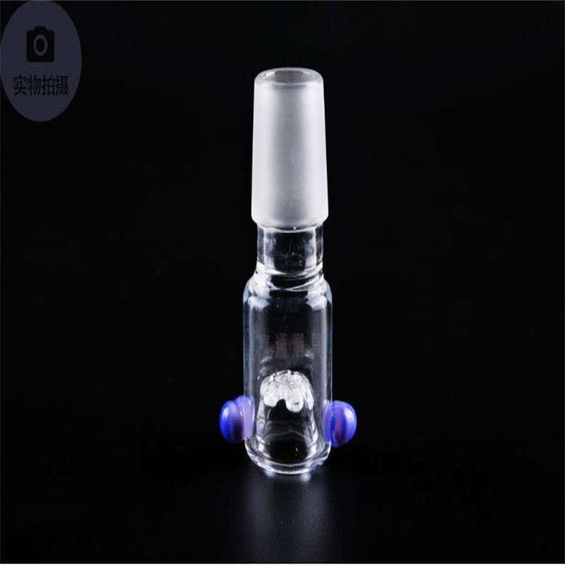 Glass Smoking Pipes Manufacture Hand-blown hookah Bongs Purple embellished glass cigarette accessories stopper