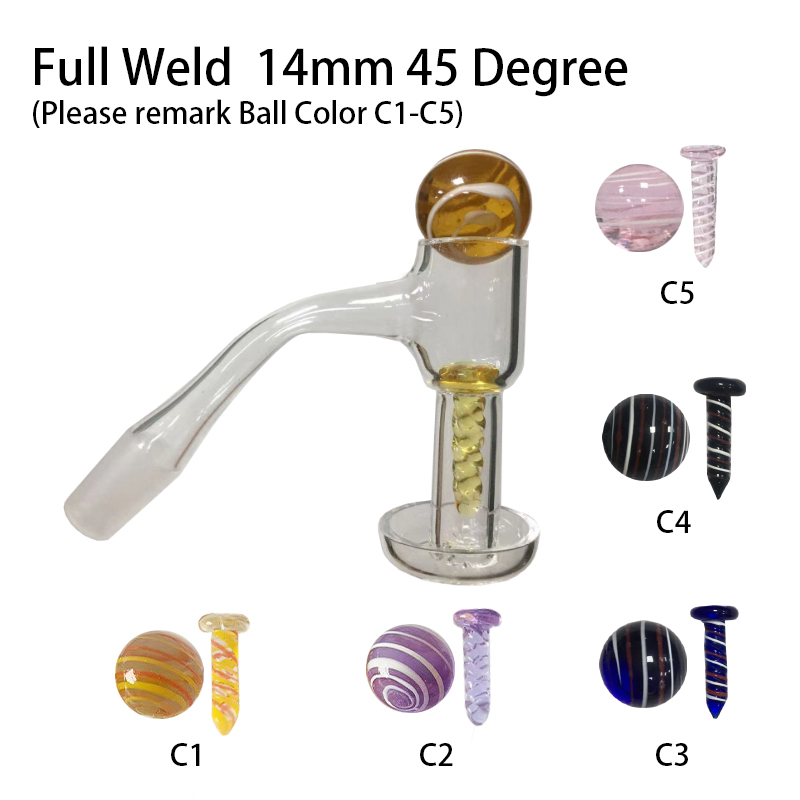 Full Weld Smoking Terp Slurper Quartz Banger Blender Finger Bangers Top Carb Cap Middle Balls Capsule Pill Completamente saldato tubi dell'acqua Narghilè Bong 1 pz Vendita al dettaglio