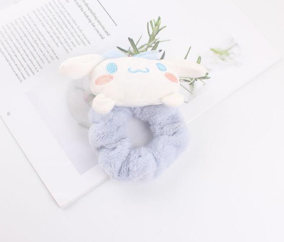 kawaii Moda Kuromi Cinnamoroll Charms Hairband Kızlar Elastik Saç Bandı Aksesuarları 4 renk