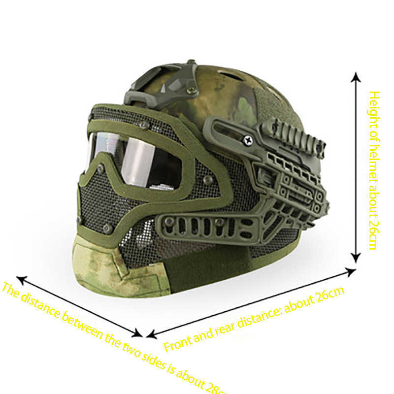 Casques tactiques Casque tactique intégration de masque en acier équipement de protection intégral dans toutes les directions Casque tactique Système G4 Équipement CSHKD230628