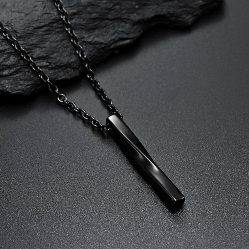 Twisted Pendant Necklace Alloy Simple Men's Halsband Hip Hop Fashion Jewelry Accessories