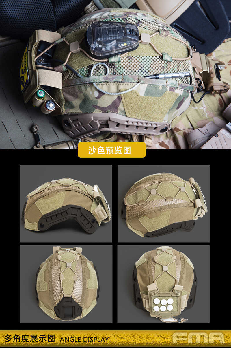 Tactical Helmets FMA Tactical Maritime Helmet Cover Multifunctional Battery Holder Balanced Pouch Bag BK/DE/MCHKD230628