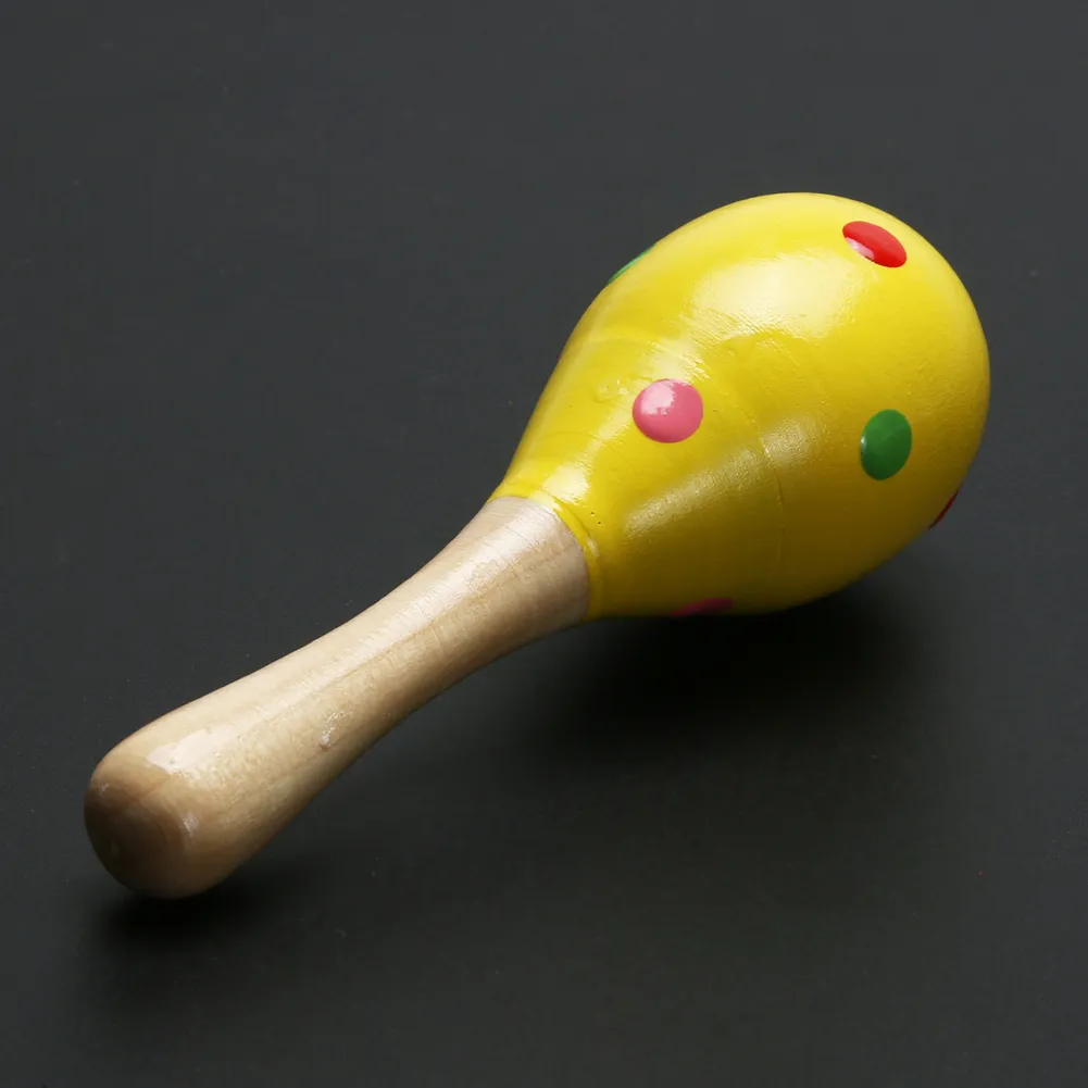 Mini Colorful Children Toys Wooden Maracas Ball Rattle Toys Sand Hammer Gift Kids Baby Early Learning Musical Instruments Toys