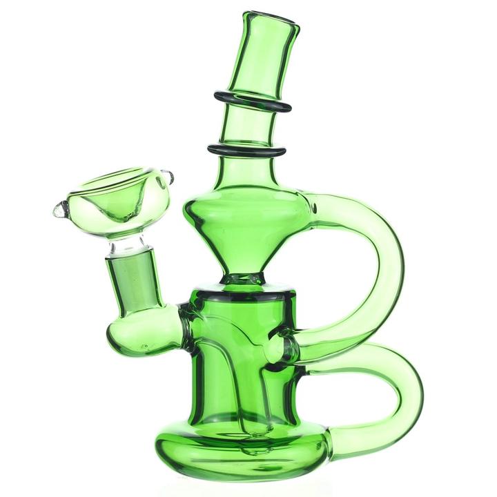 Klein Recycler Oil Rigs Glass Water Bongs Hookahs Smoke Glass Pipe Beaker Base Dab Bong With 14mm Joint