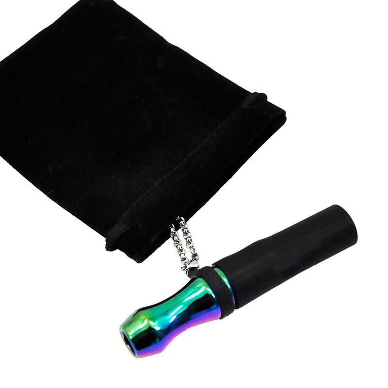 Coloré Arc-En-Ciel En Verre Épais Narguilé Shisha Fumer Pipe À Eau Bubbler Pipes Filtre Silicone Tuyau Tube Portable En Acier Collier Porte-Cigarette Poignée Pendentif Conseils