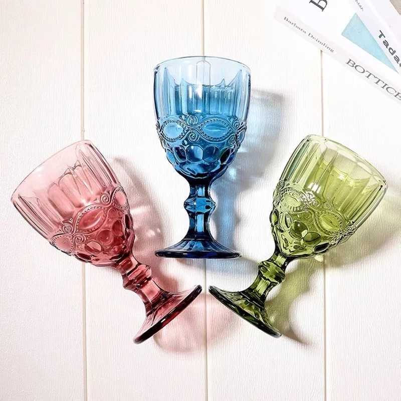 4/Diamant Geprägte Glas Wasser Tasse Europäischen Farbe Becher Hause Trinken Party Hochzeit Rotwein Glas Drink urlaub Geschenke L230620