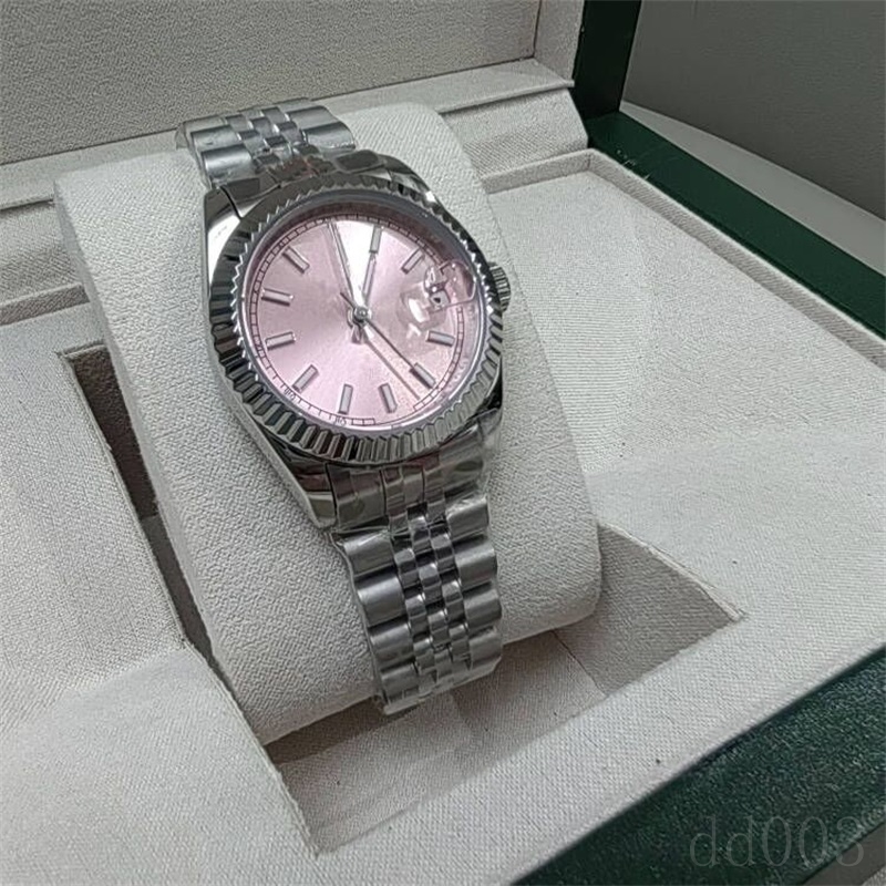 مصمم الساعات عالي الجودة Datejust Wristwatch Womens Pink White Diamond Montre Montproof Mens Watch Watch Plated Gold Silver Automa211z