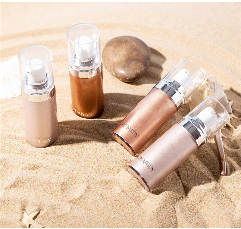 HANDAIYAN Shimmer Liquid Face Body Highlighter Cream Waterproof Brighten Modification Concealer Makeup Cosmetic