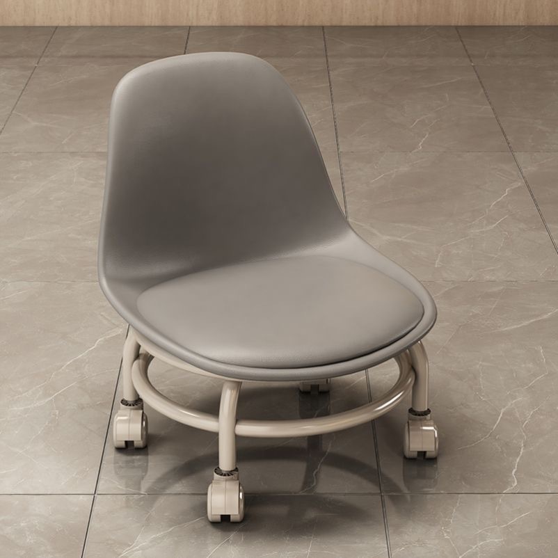 Modern round stools with wheels for small offices/Small office/home office, kitchens, libraries, garages and low rolling seats made of ceramics