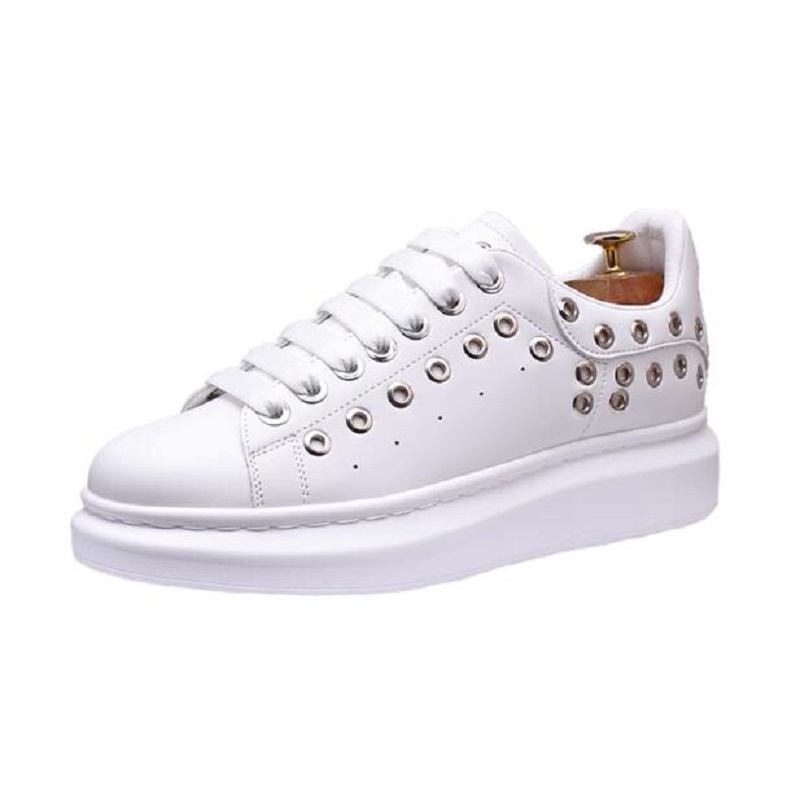 New Trendy Mens Designer Small White Shoes Korean Version Thick Sole Sports Casual Shoes Breathable Board Shoes 1AA2