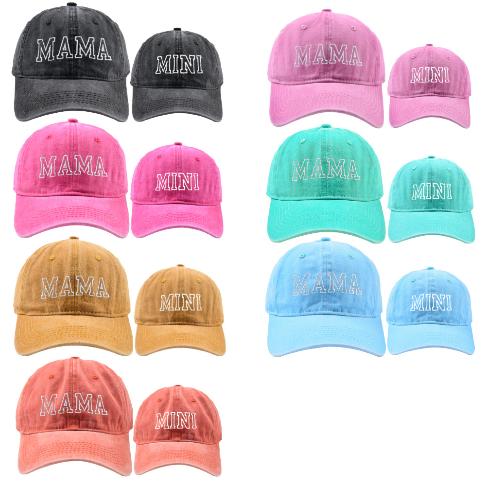 Party Hats New MAMA baseball cap Female parent -child mINI letters children baseball cap Mother Day Children's Day Muck Tongue Hat