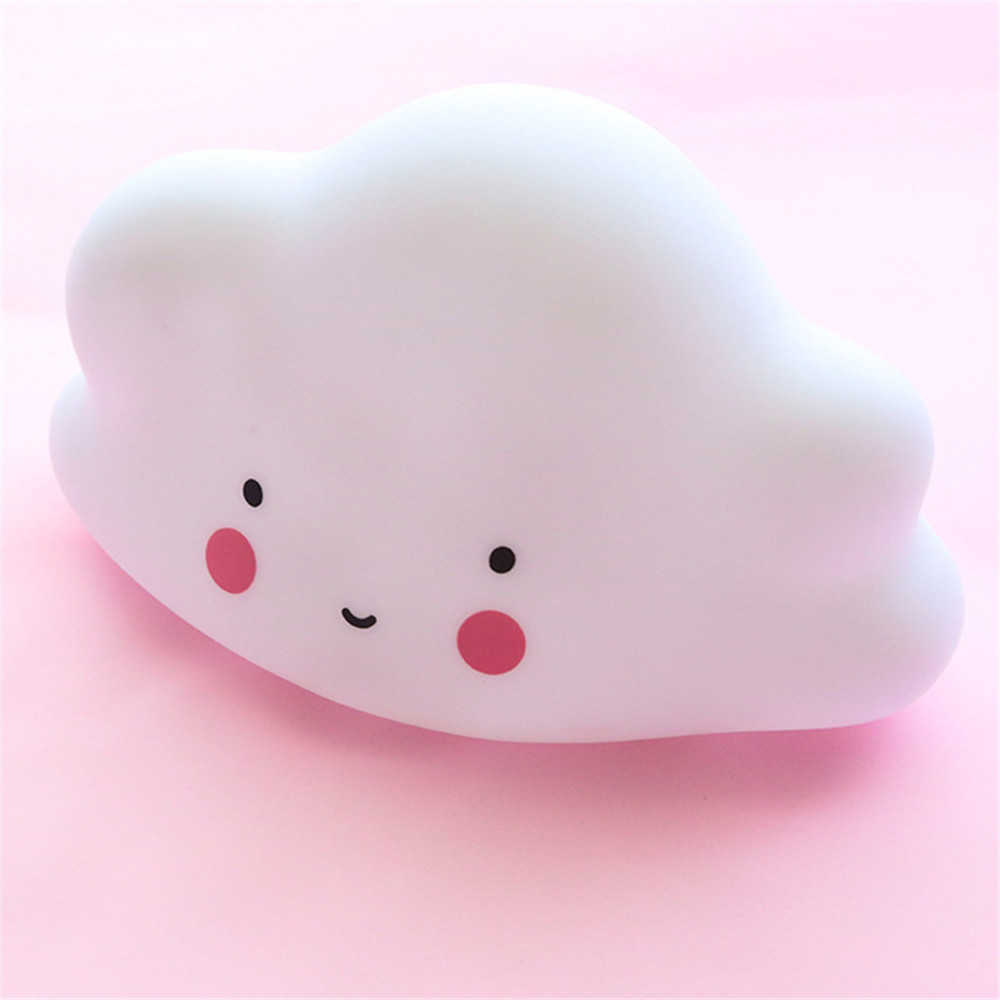 s Cloud Shape Button Battery Night Light Baby Nursery Lamp Bedroom Sleep for Children Girl Toy Christmas Gift HKD230628