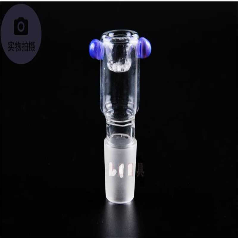 Glass Smoking Pipes Manufacture Hand-blown hookah Bongs Purple embellished glass cigarette accessories stopper