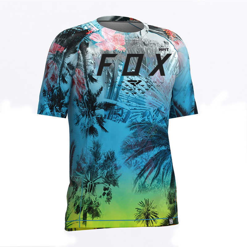 Homens camisetas 2023 Motocross Mountain Enduro Bicicleta Roupas Bicicleta Moto Downhill T-shirt Hpit Fox Mulheres Homens Ciclismo Jersey MTB Camisas BMX Q77