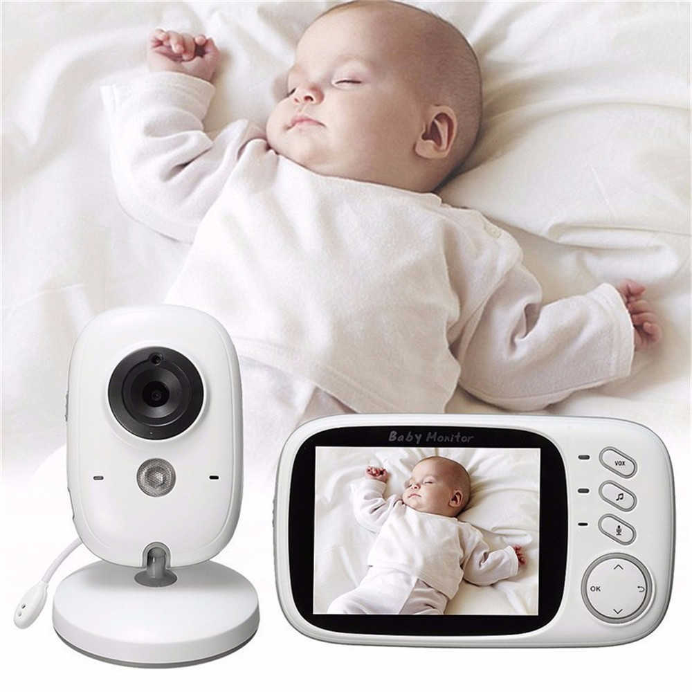 Portable Wireless Video Baby Monitor LCD Display Baby Nanny Security Camera IR Night Vision Intercom 3,2 tum med Lullaby L230619