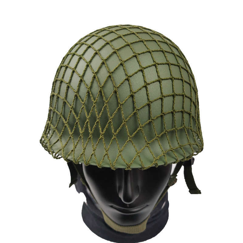 Capacetes táticos Capacete de aço de dupla camada Riot II Guerra Mundial US Militar Original Capa de malha tática Ventiladores CS Equipamento de campo Capacete protetor de cabeça de filme HKD230628