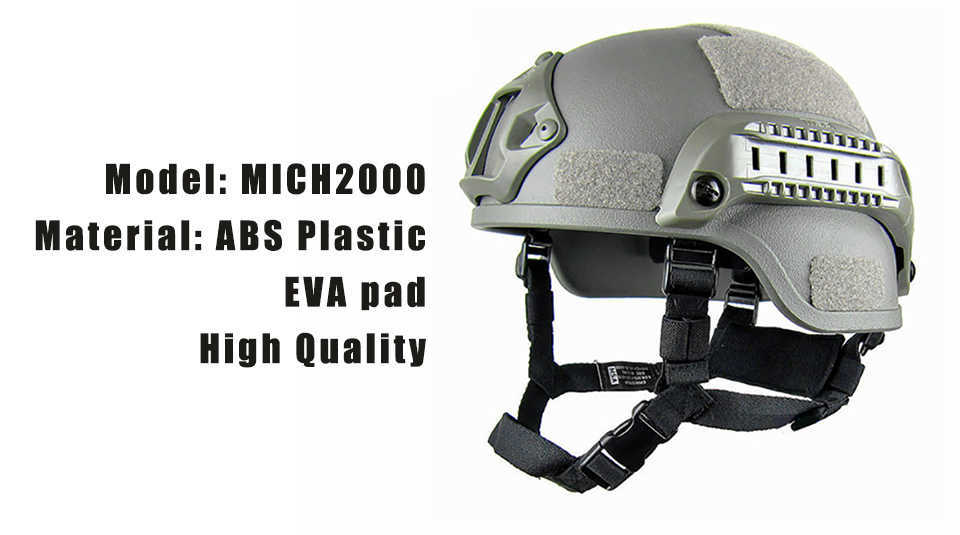 戦術ヘルメット高品質の軽量ヘルメットMICH2000 AirsoftMH戦術的なヘルメット屋外戦術鎮痛剤CS SWAT RIDING TROMITEHHKD230628