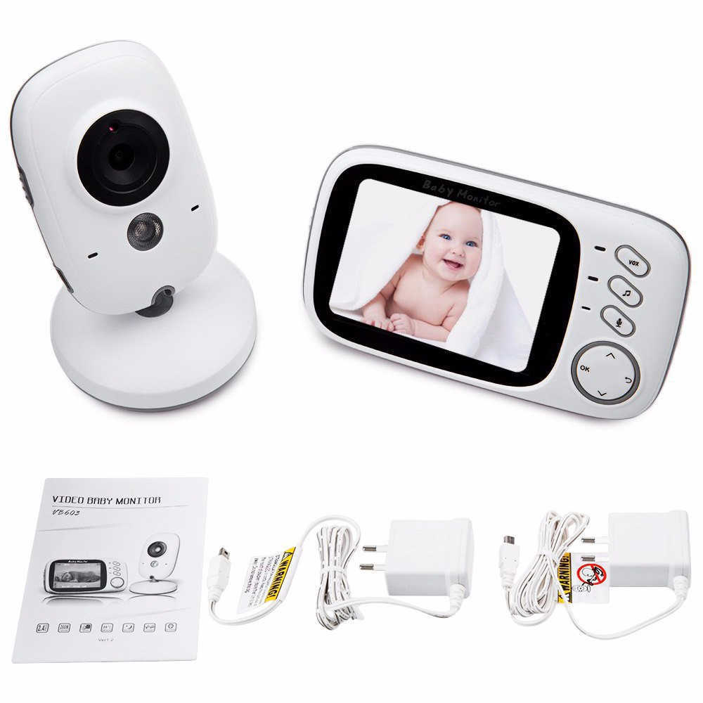 Portable Wireless Video Baby Monitor LCD Display Baby Nanny Security Camera IR Night Vision Intercom 3,2 tum med Lullaby L230619