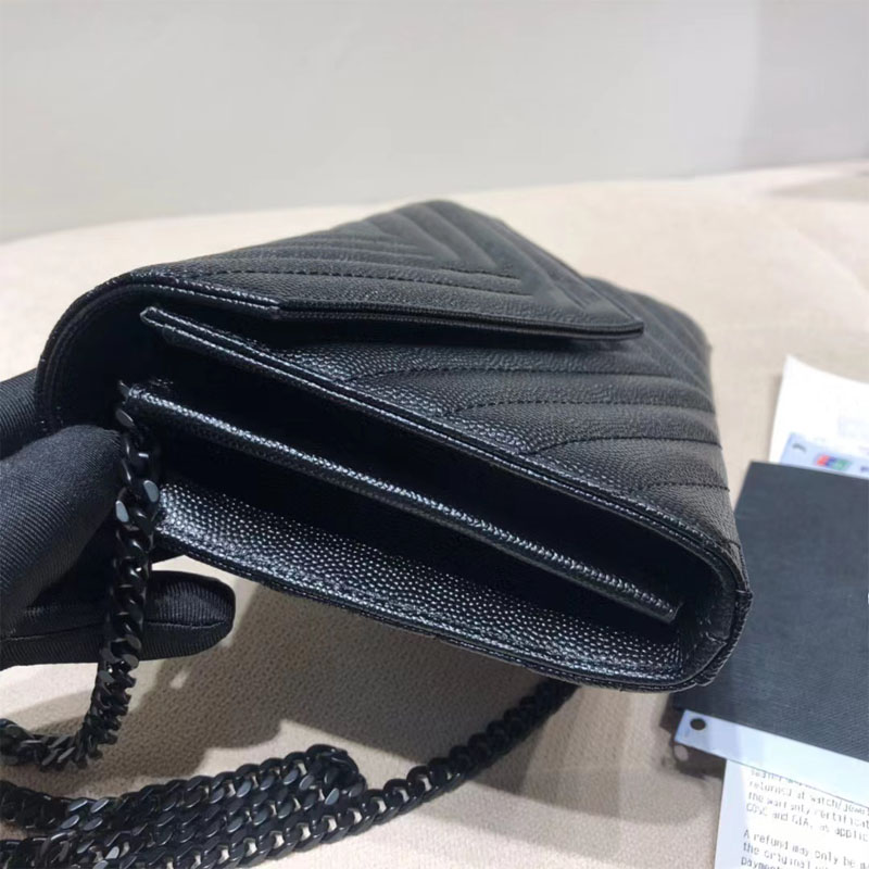 Designer bags handbag tote bag women cross body shoulder bag Y Shaped Designer envelope messenger bag black calfskin classic diagonal stripes quilted chains MM Size