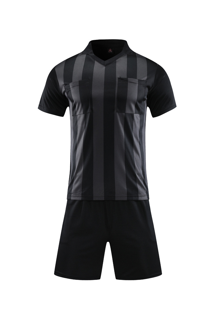 Respirant Quick-Drying Factory Wholesale Light Board Football Arbitre Vêtements Chemise unique à manches courtes pour adulte Match de football Arbitre C