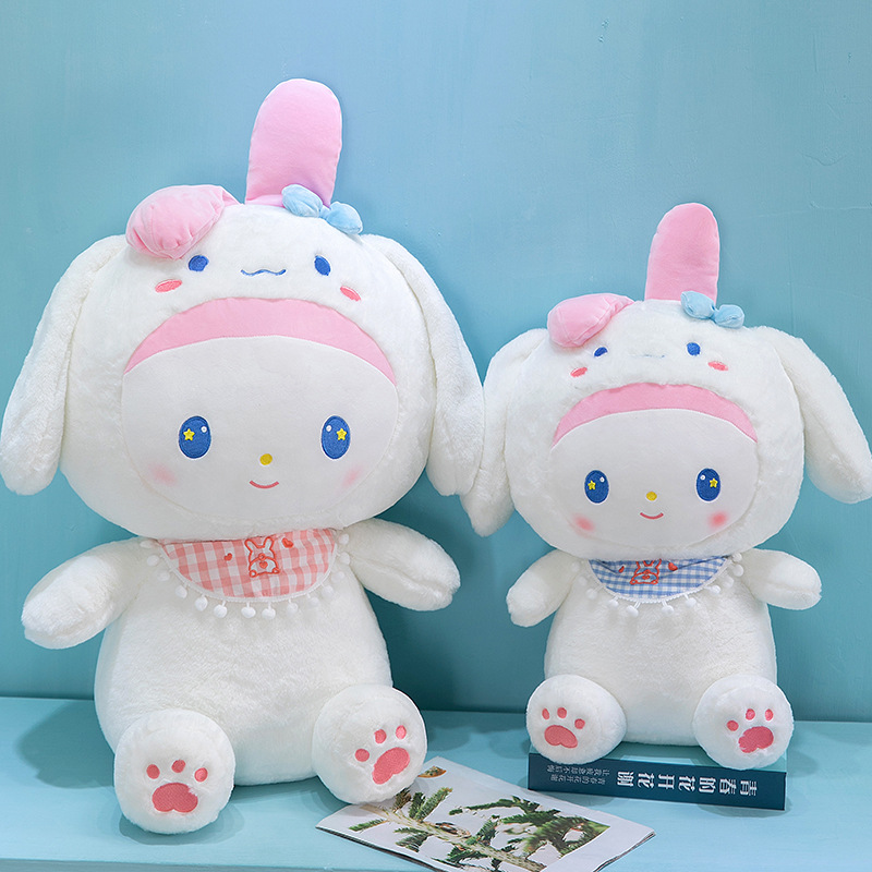 En gros blanc Melody jouets en peluche Melody Rabbit Plush Doll Jeux pour enfants jouer compagnon canapé coussins décoration de la chambre