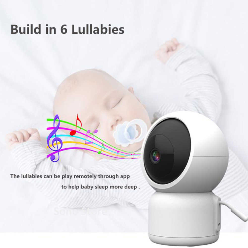 Tuya 1080P WiFi Infrarood Babyfoon FHD IR Nanny Monitoring Camera met Temperatuur Alert Slaapliedje Geluid Detect Auto Tracking L230619